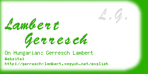lambert gerresch business card
